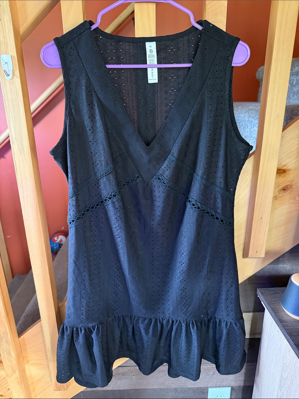 Black Sleeveless Swim Cover Up